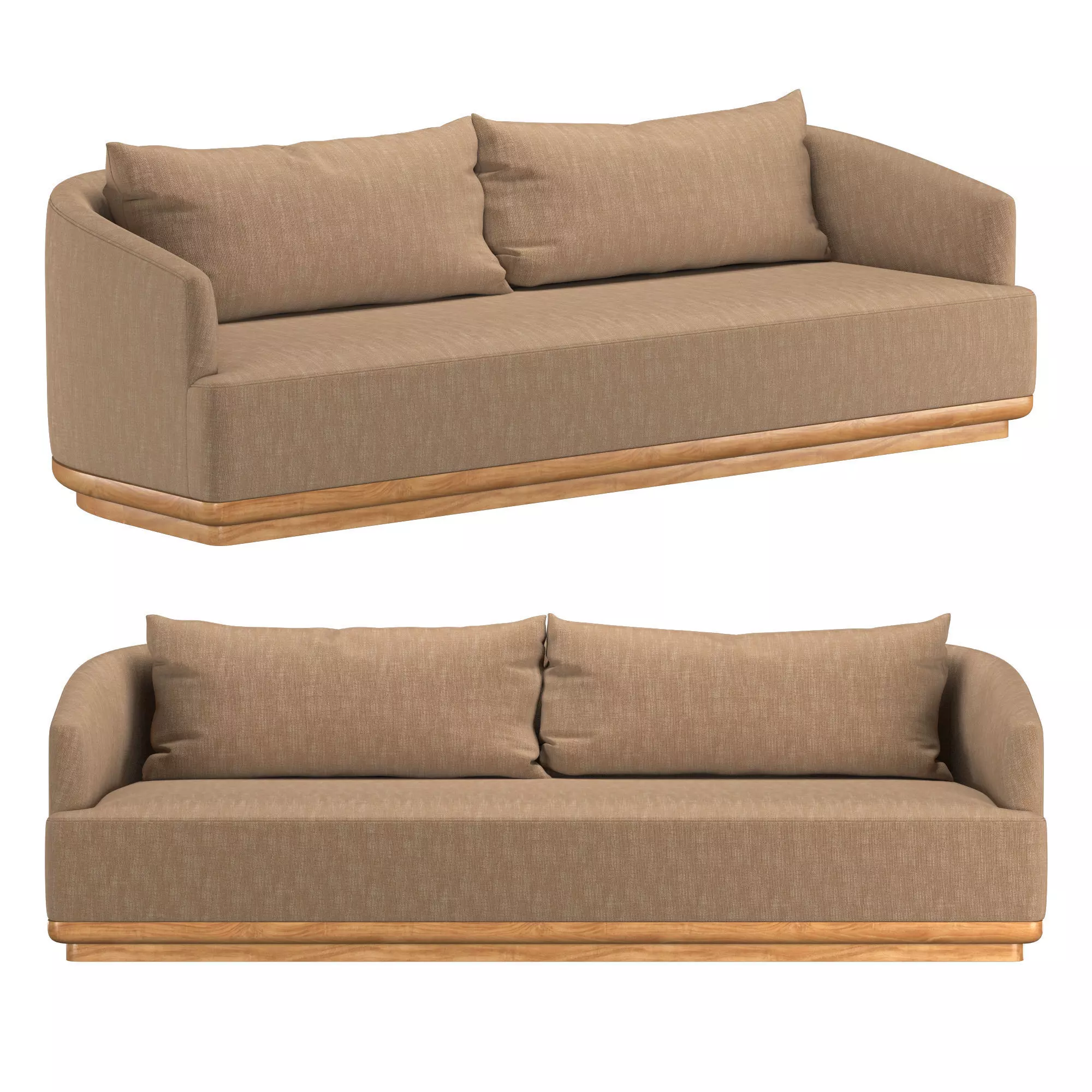 OSLO TEAK SOFA 3D model_0