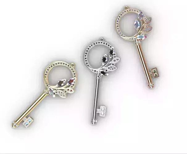 Tiffany Victoria Key Pendant 3D print model