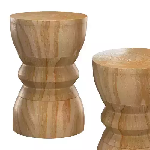 JAVA TEAK DRUM SIDE TABLE