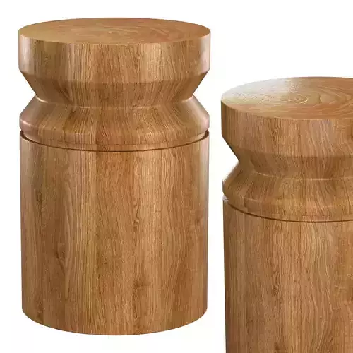 AVA TEAK SPOOL SIDE TABLE