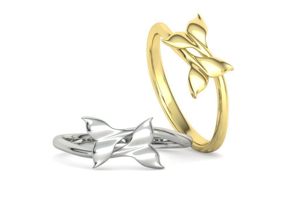 Dolphin Tail Bypass Ring 3dmodel for 3dprinting 3D print model_2