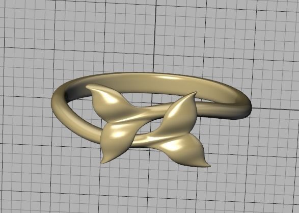 Dolphin Tail Bypass Ring 3dmodel for 3dprinting 3D print model_32