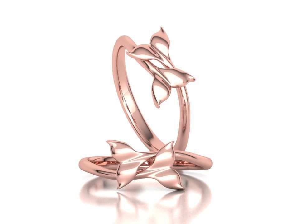 Dolphin Tail Bypass Ring 3dmodel for 3dprinting 3D print model_3