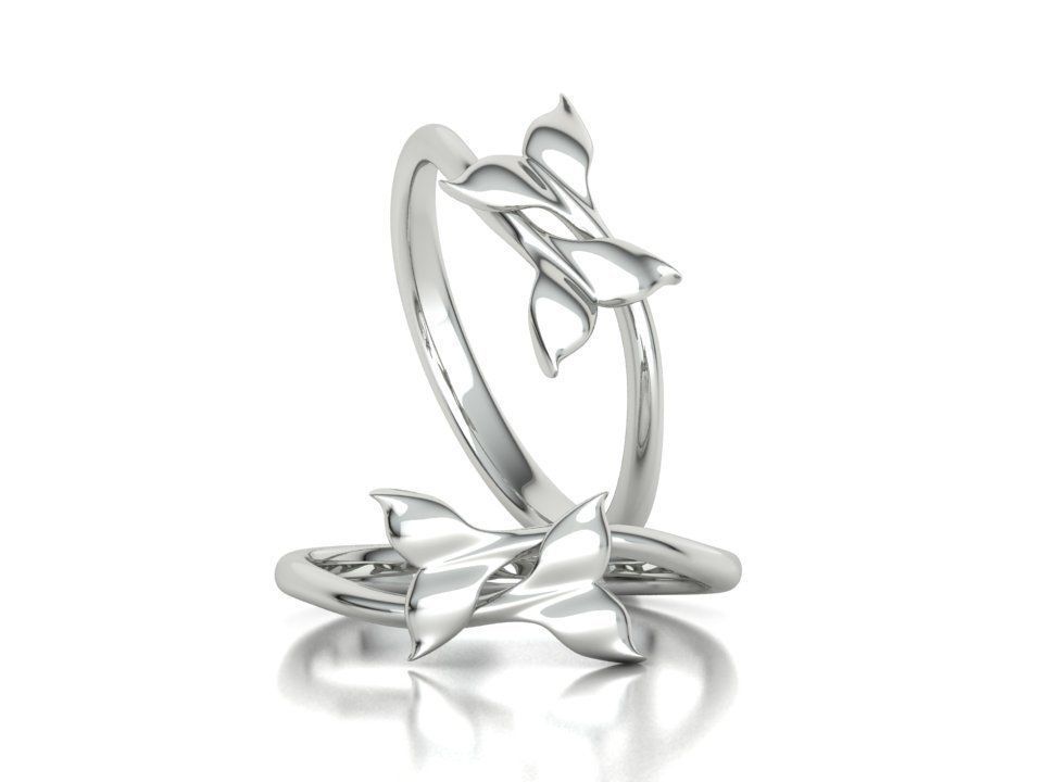 Dolphin Tail Bypass Ring 3dmodel for 3dprinting 3D print model_5