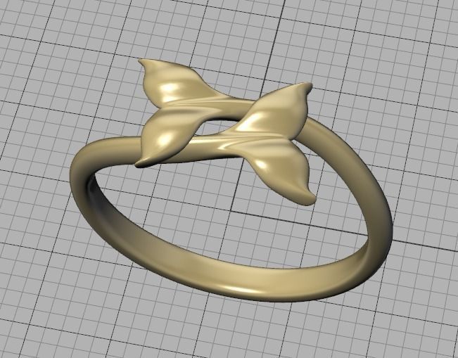 Dolphin Tail Bypass Ring 3dmodel for 3dprinting 3D print model_15