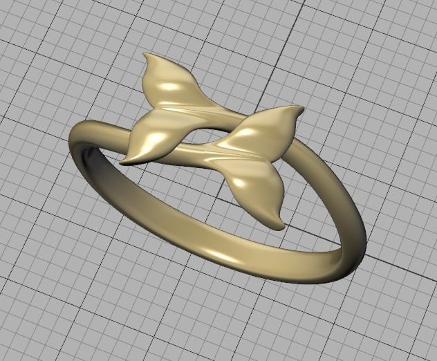 Dolphin Tail Bypass Ring 3dmodel for 3dprinting 3D print model_33