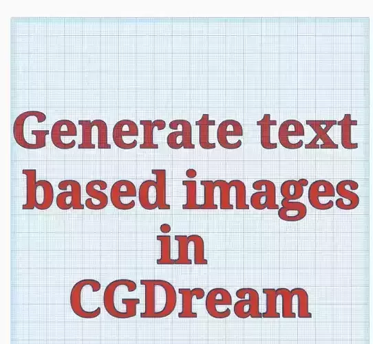 text based images 3D model