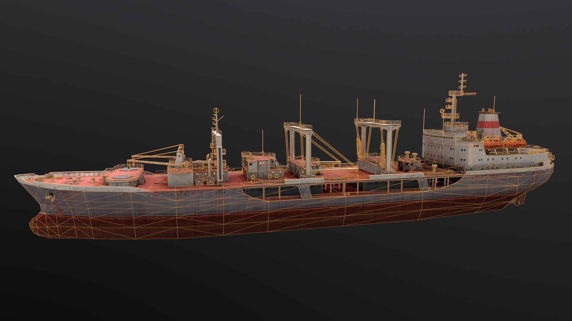 Chilikin-tanker Low-poly 3D model_4