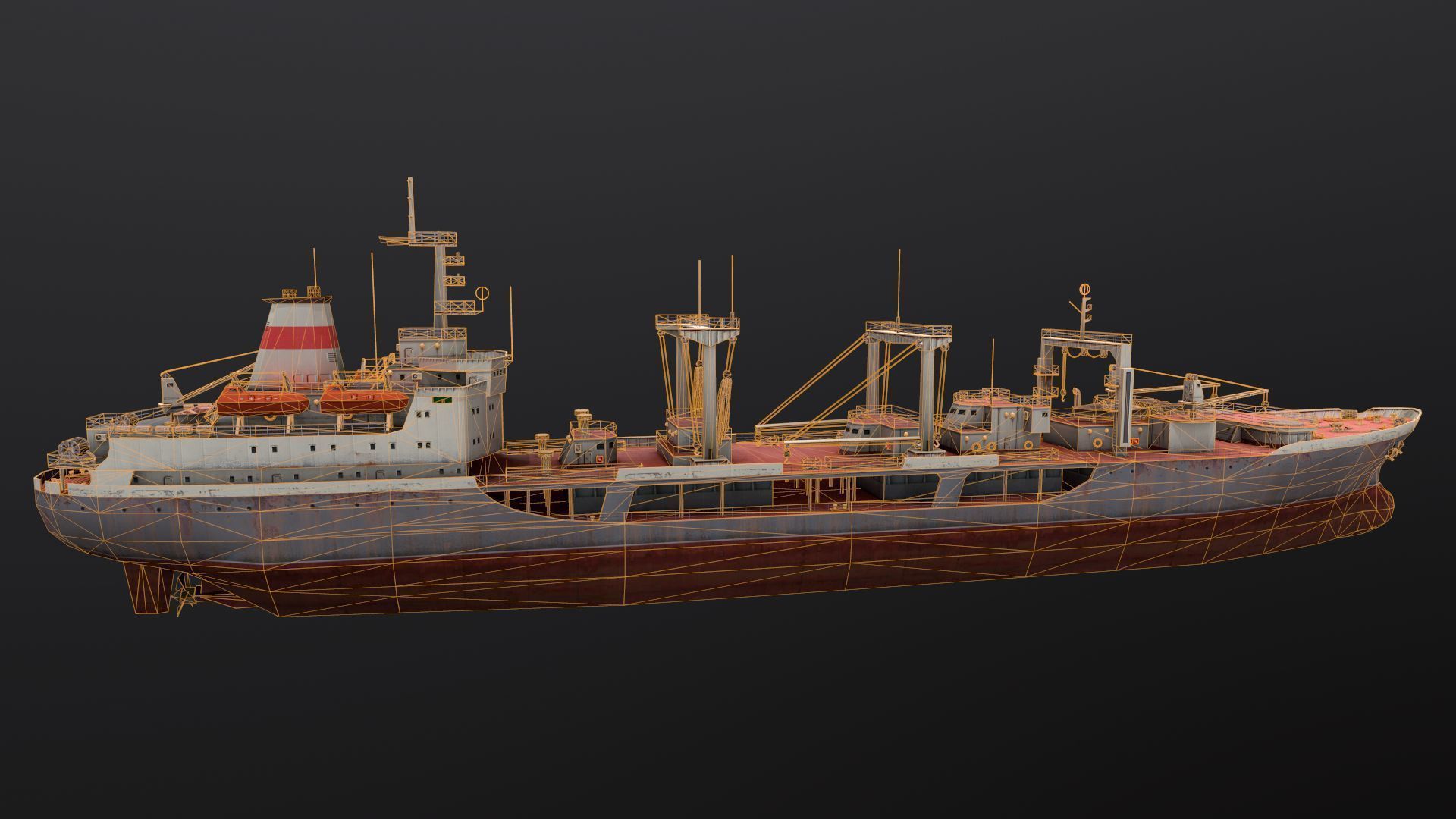 Chilikin-tanker Low-poly 3D model_5