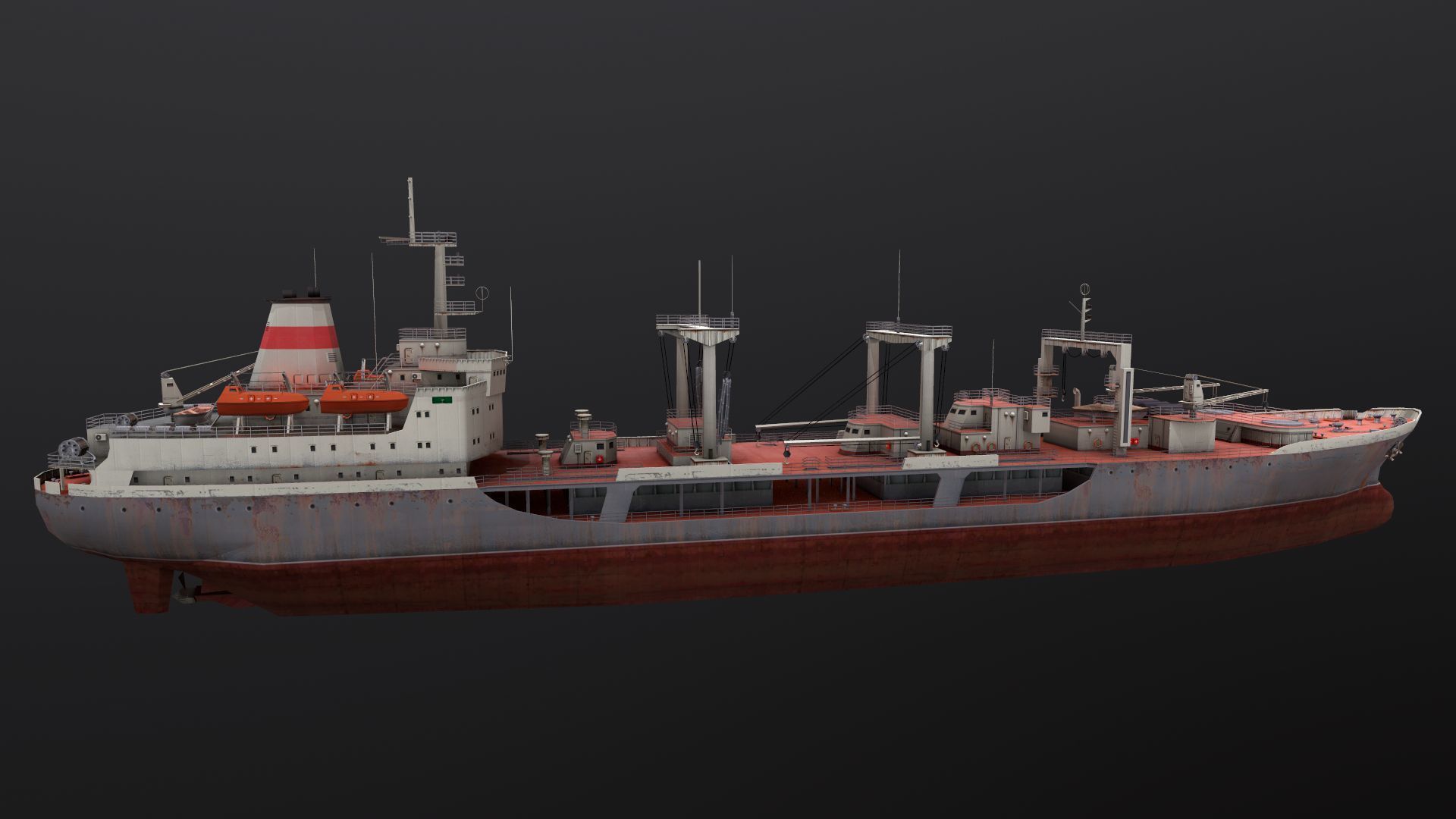 Chilikin-tanker Low-poly 3D model_2