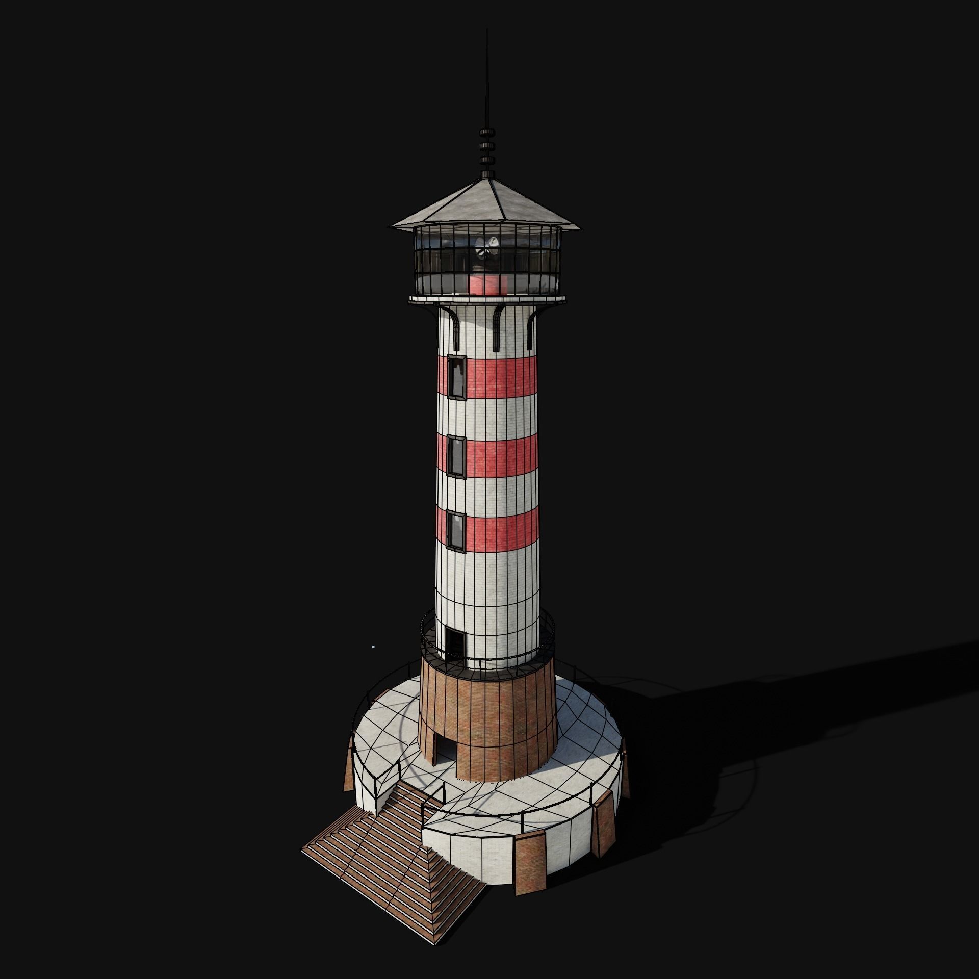 3D model LIGHTHOUSE LIGHT HOUSE SEA OCEAN SHIP WATCH TOWER SKY ...