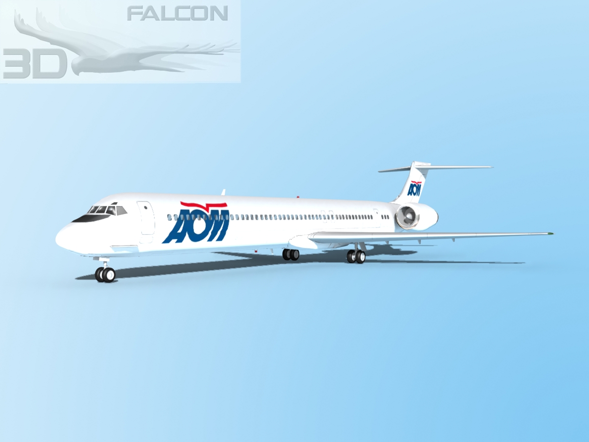 Falcon3D MD 80 AOM French Airlines 3D model_1