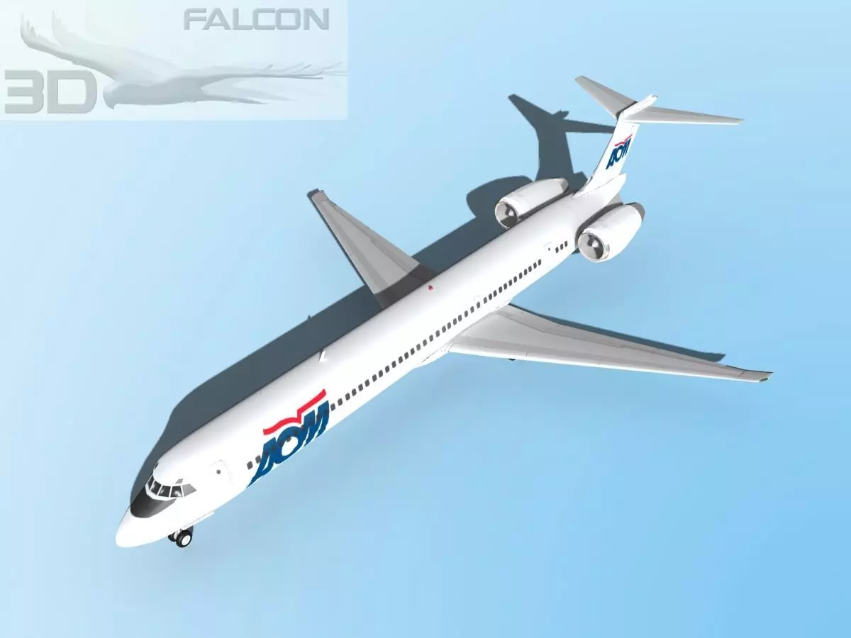 Falcon3D MD 80 AOM French Airlines 3D model_0