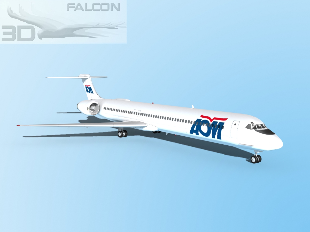 Falcon3D MD 80 AOM French Airlines 3D model_2