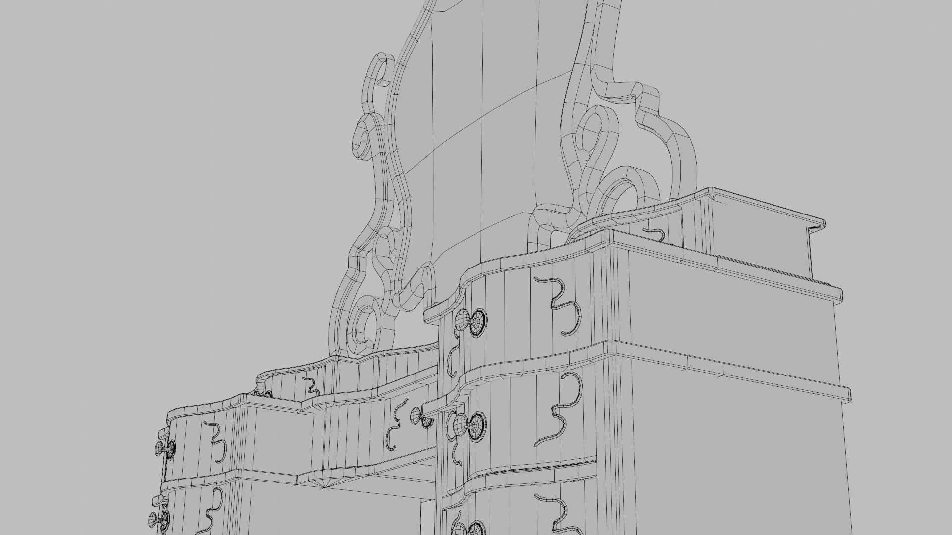 Vanity Table 4k pbr textures Low-poly 3D model_7