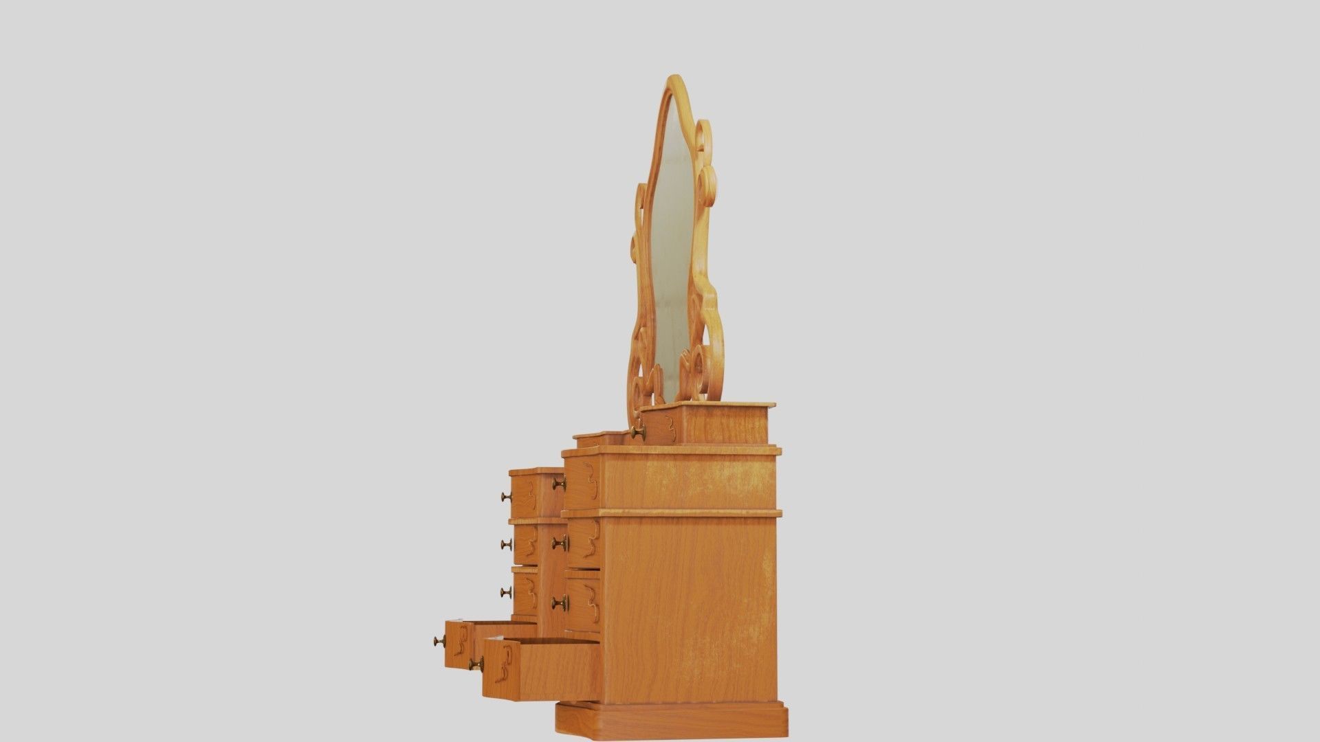 Vanity Table 4k pbr textures Low-poly 3D model_3