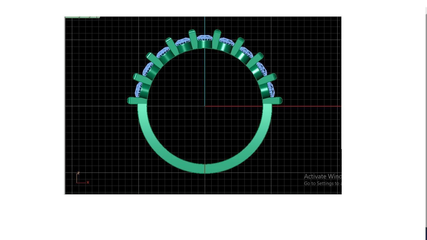 engagement ring 3D print model_3