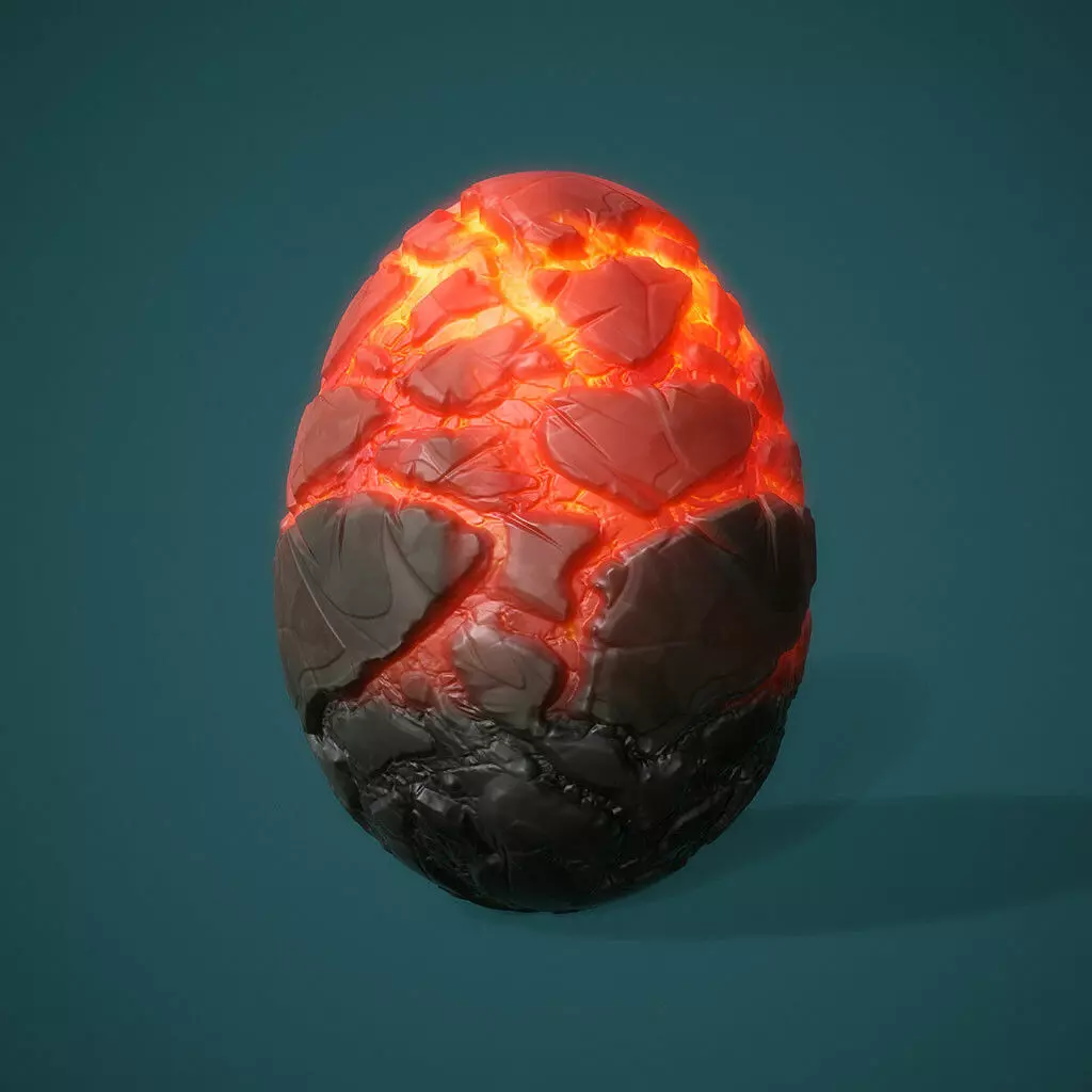Dragon Egg Fire Free 3D model