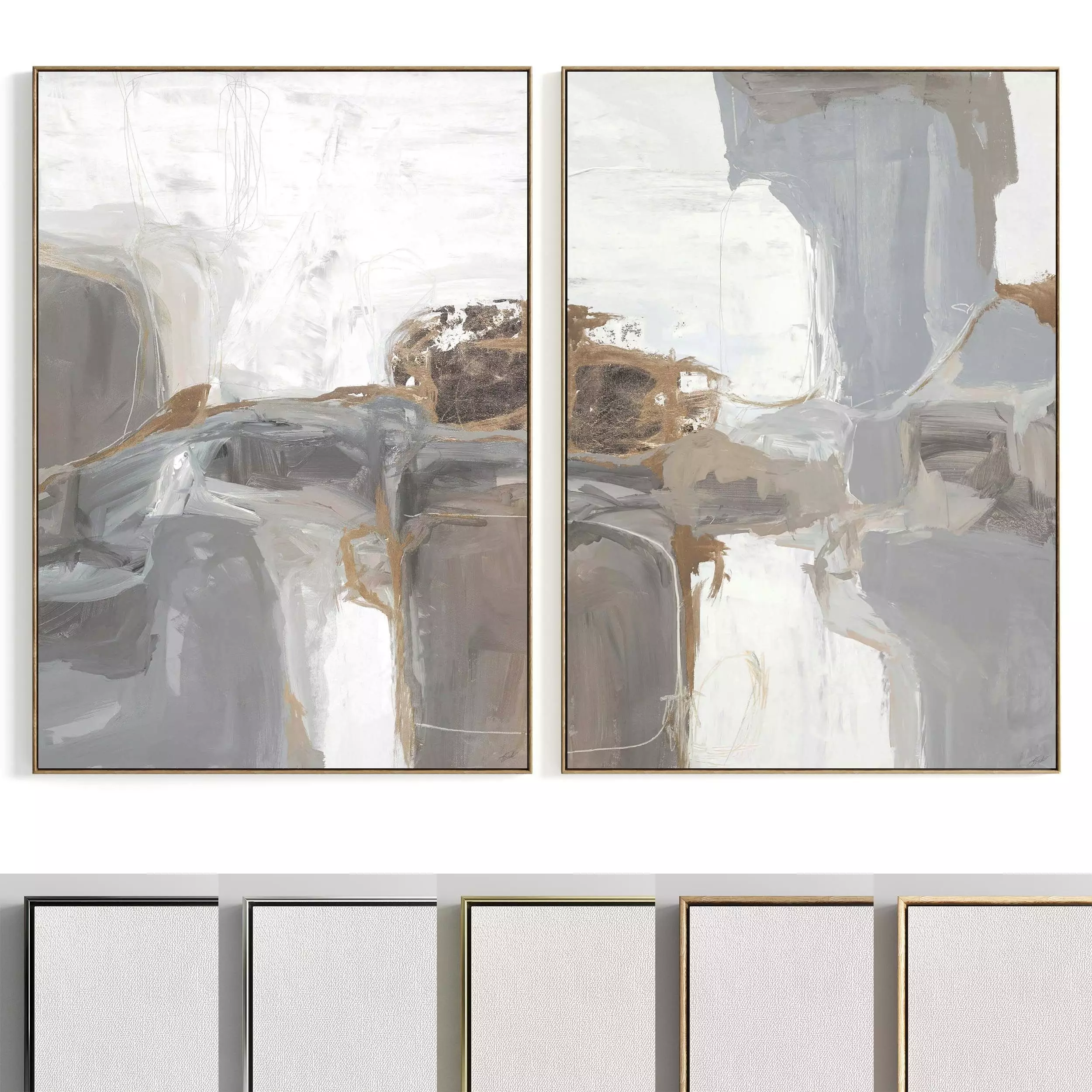 Plaster Two Photo Frame 174 Low-poly 3D model_0