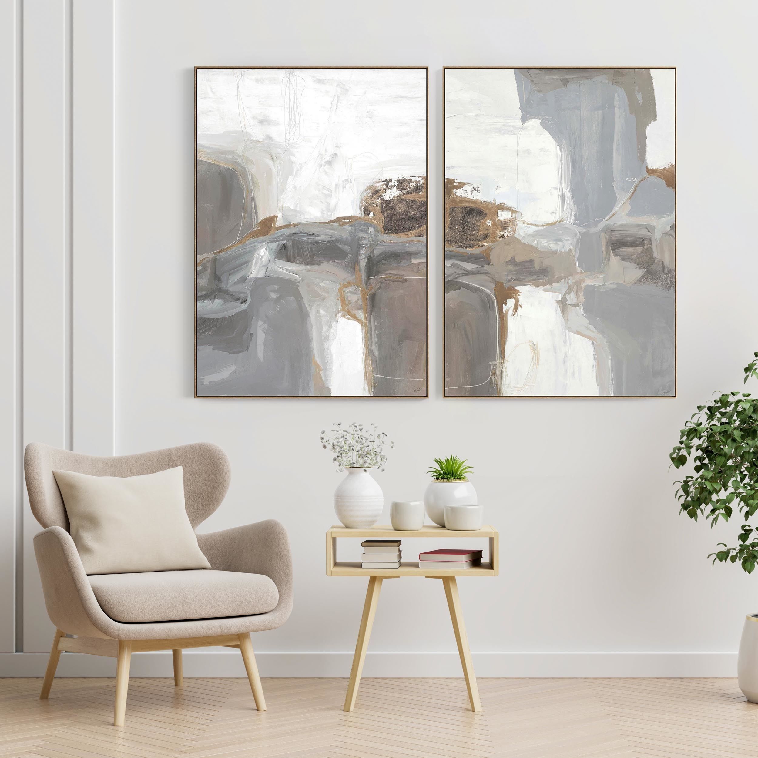 Plaster Two Photo Frame 174 Low-poly 3D model_1