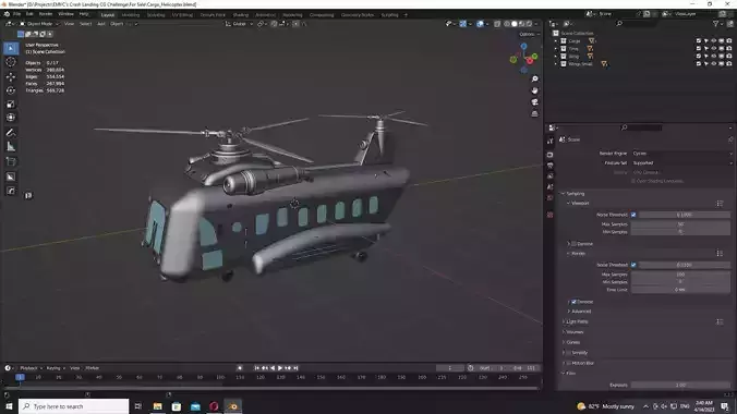 Cargo Helicopter Scratched