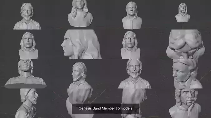 Genesis Band Member 3D Model Collection