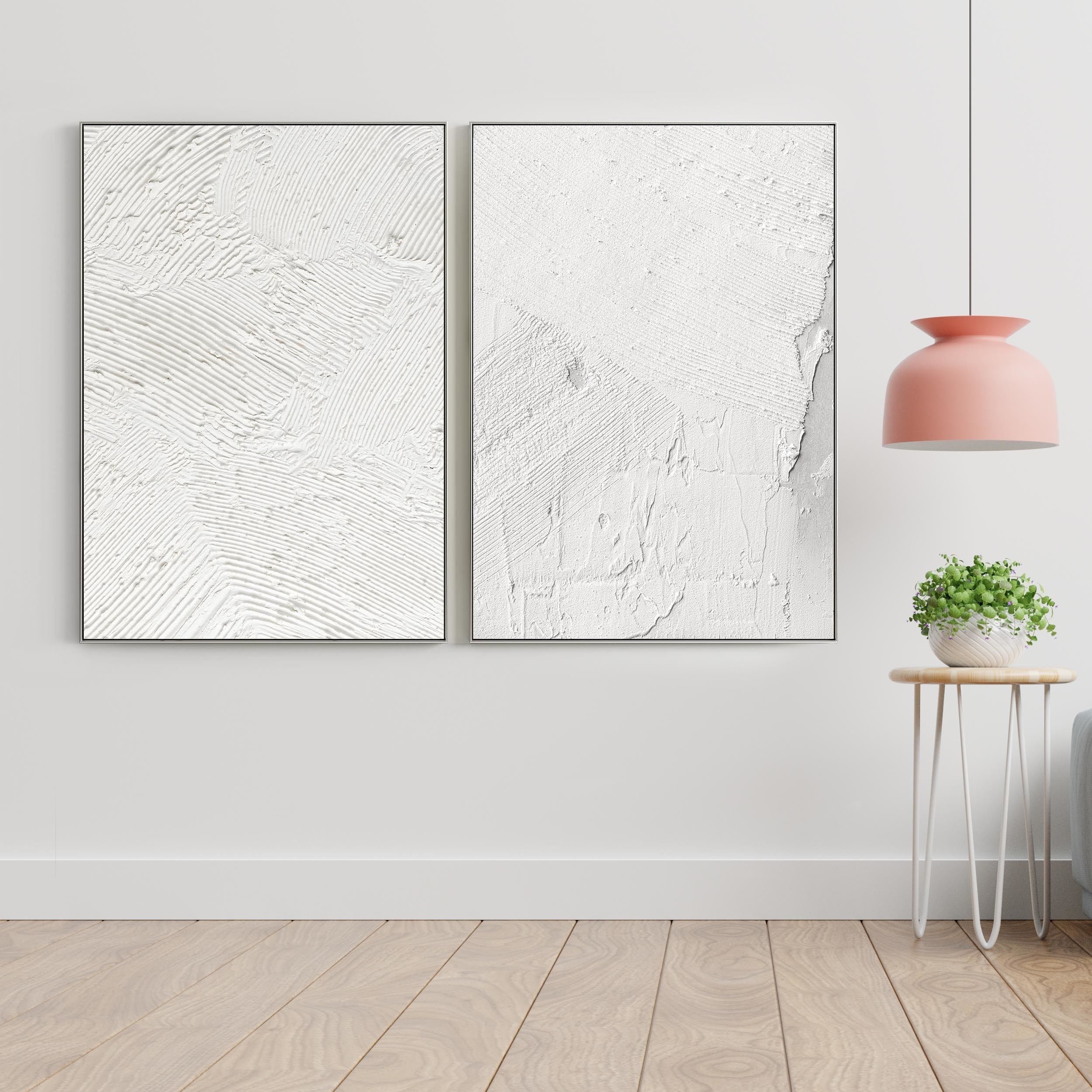 Plaster Two Photo Frame 177 Low-poly 3D model_2
