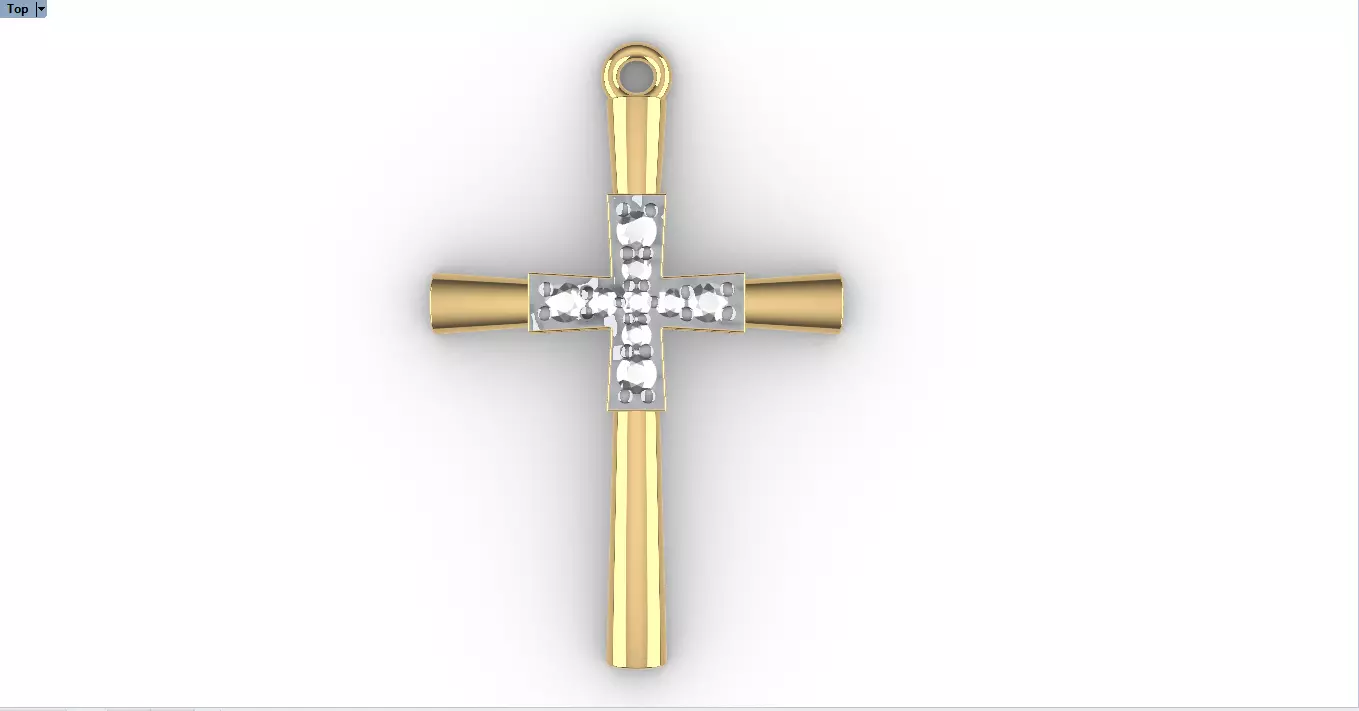 CROSS DIAMOND PENDANT 3D print model