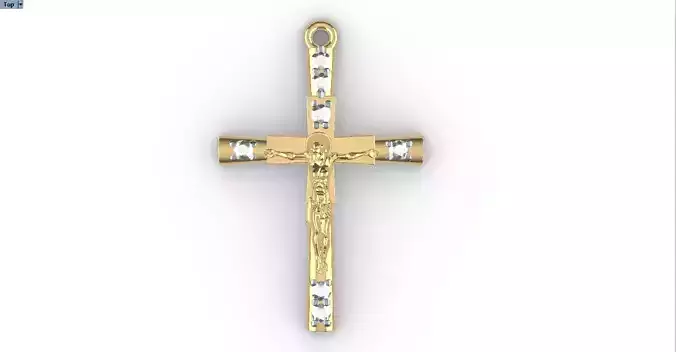 JESUS CROSS DIAMOND PENDANT