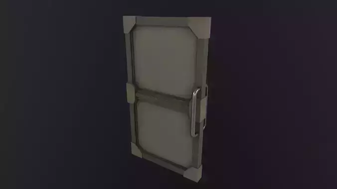 Steel Door 3D Model Low-poly 3D model