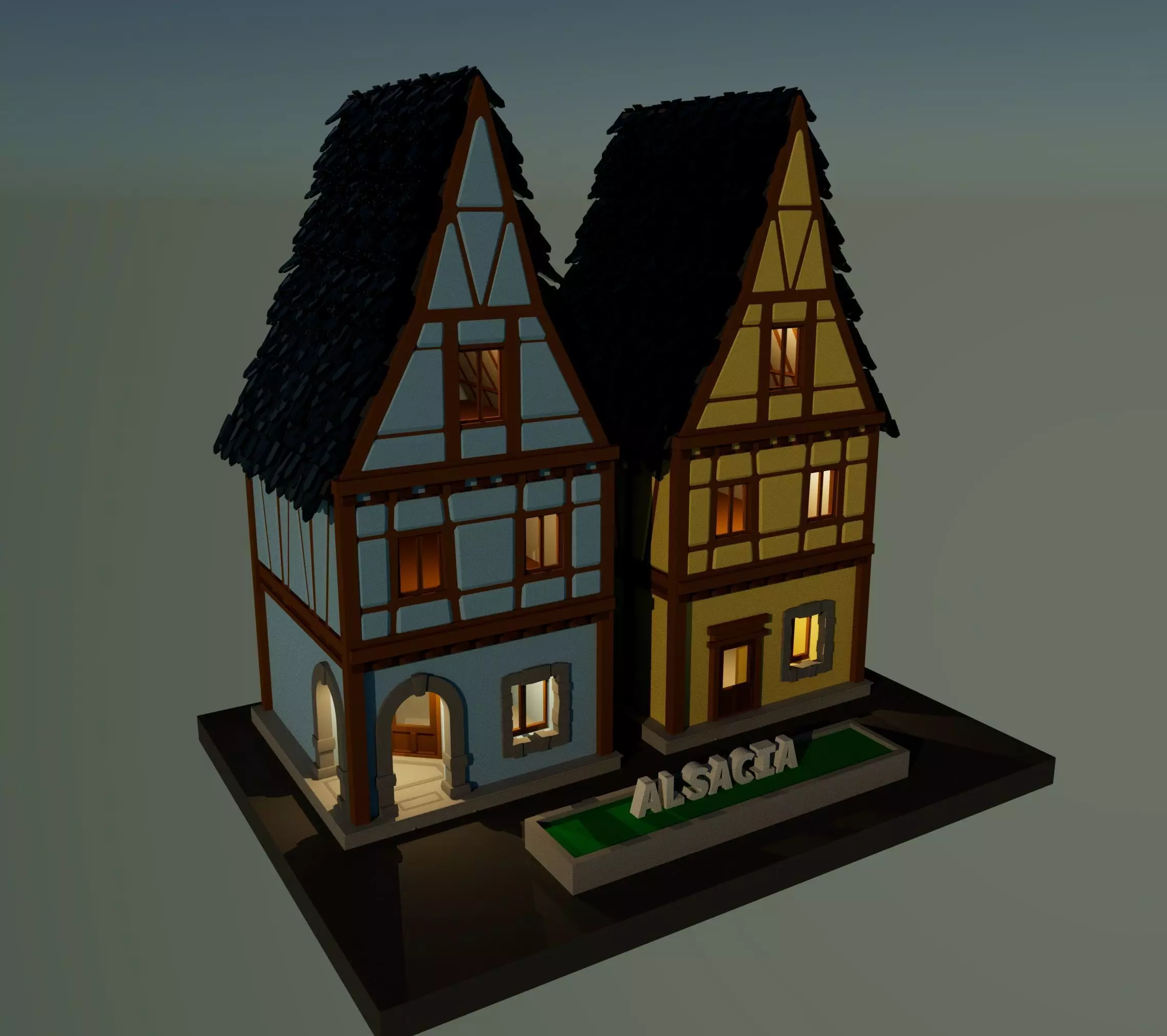 ALSACIAN HOUSE 3D Free 3D model