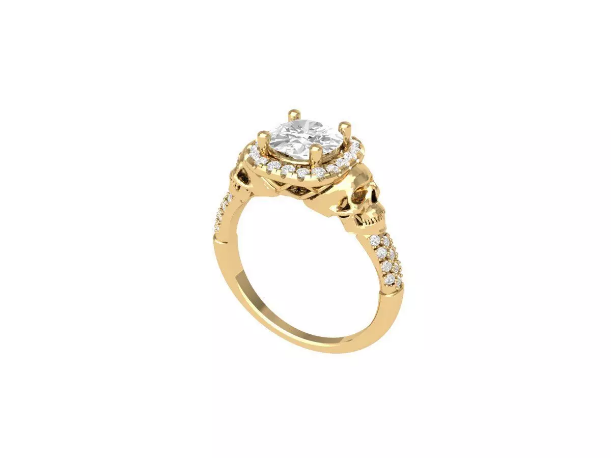 Skull Ring 3D print model