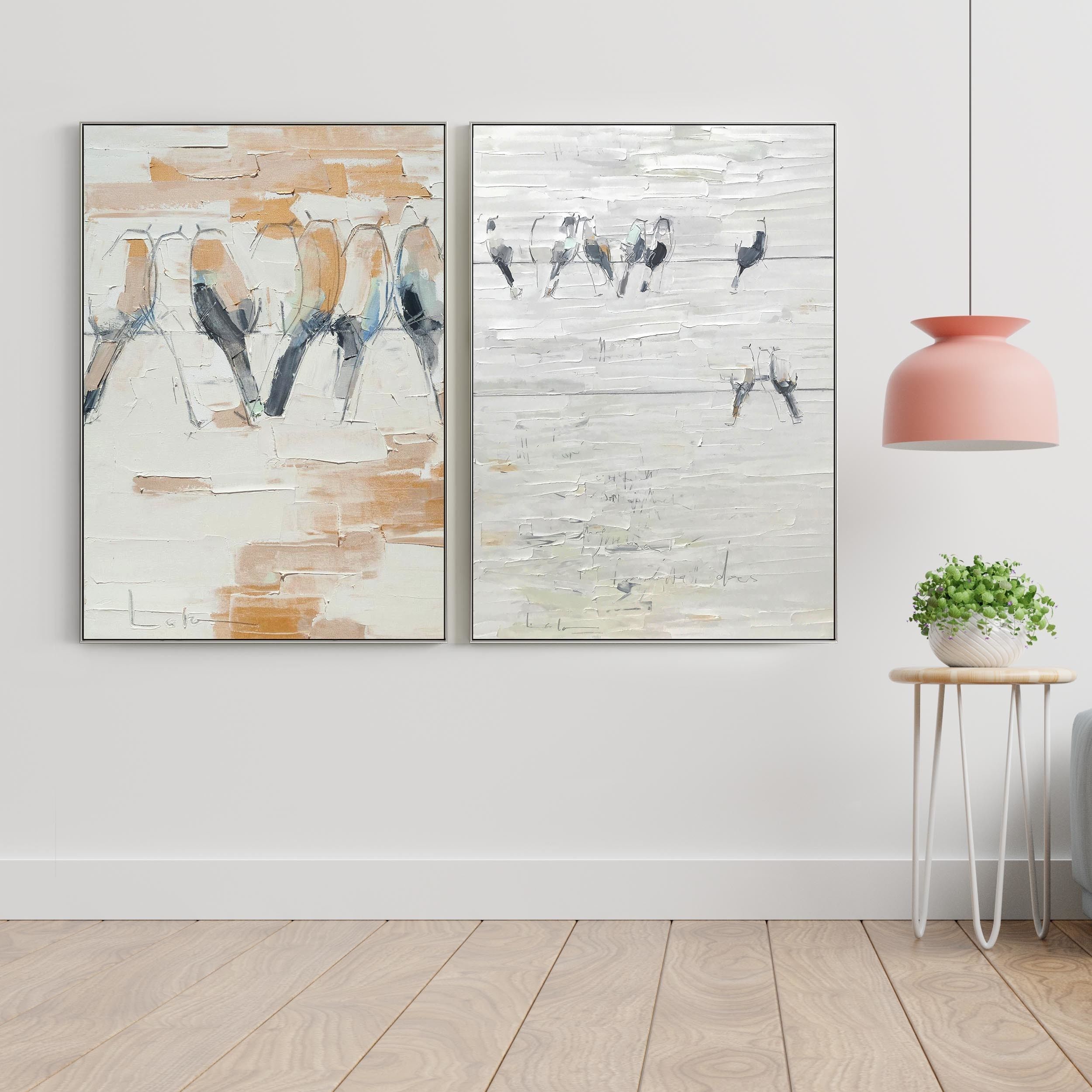 Plaster Two Photo Frame 181 Low-poly 3D model_1