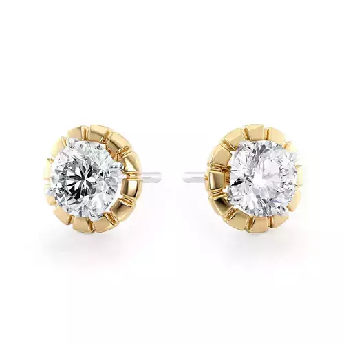 Halo studs without side stones E 0036 printable 3d model