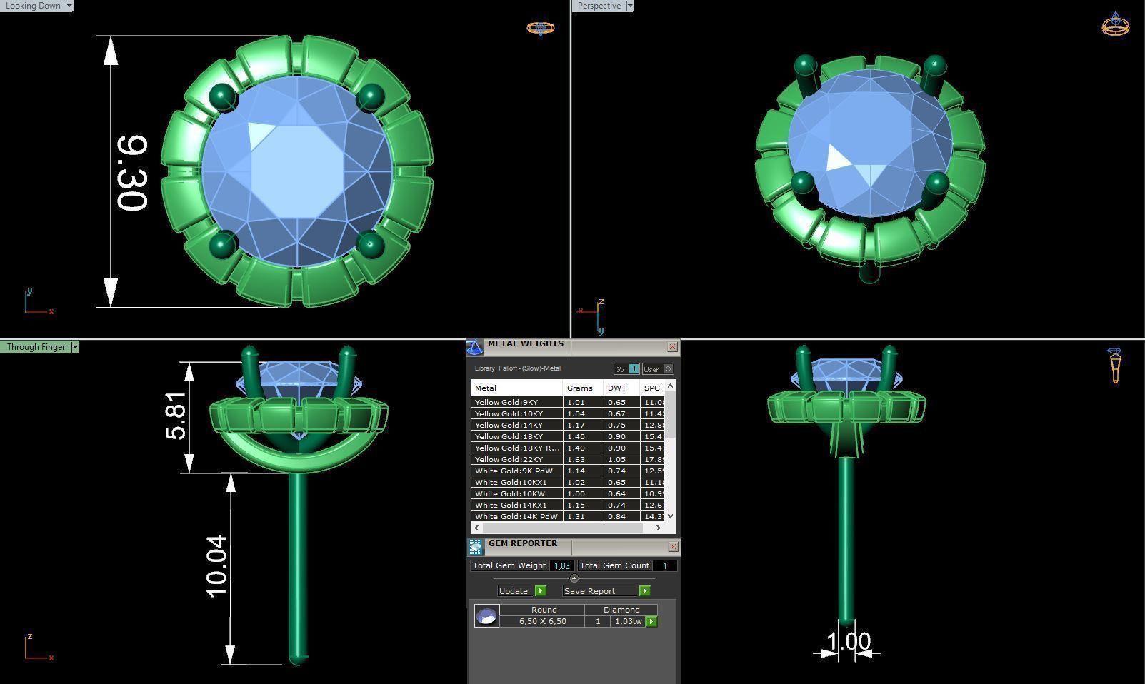 Halo studs without side stones E 0036 printable 3d model 3D print model_1