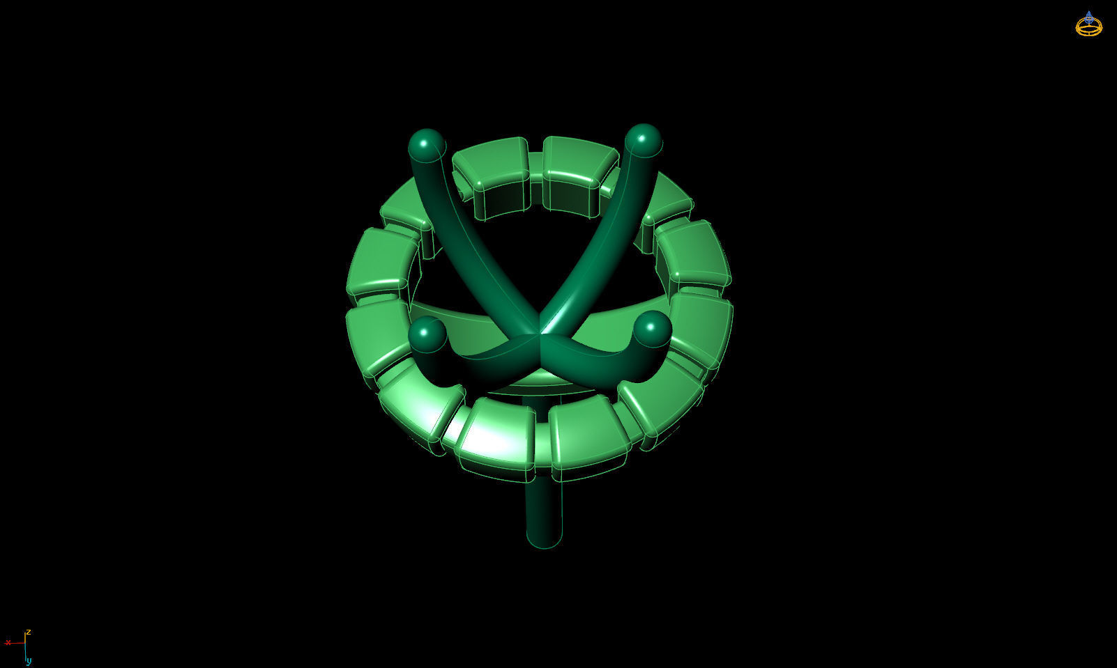 Halo studs without side stones E 0036 printable 3d model 3D print model_21