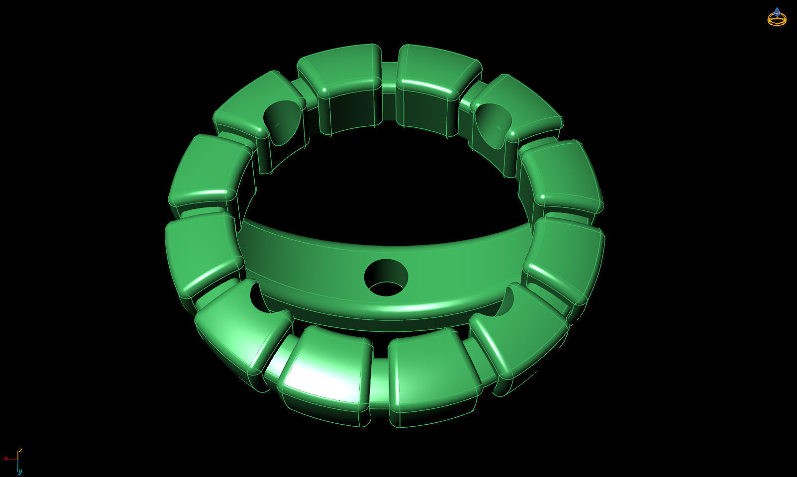 Halo studs without side stones E 0036 printable 3d model 3D print model_14