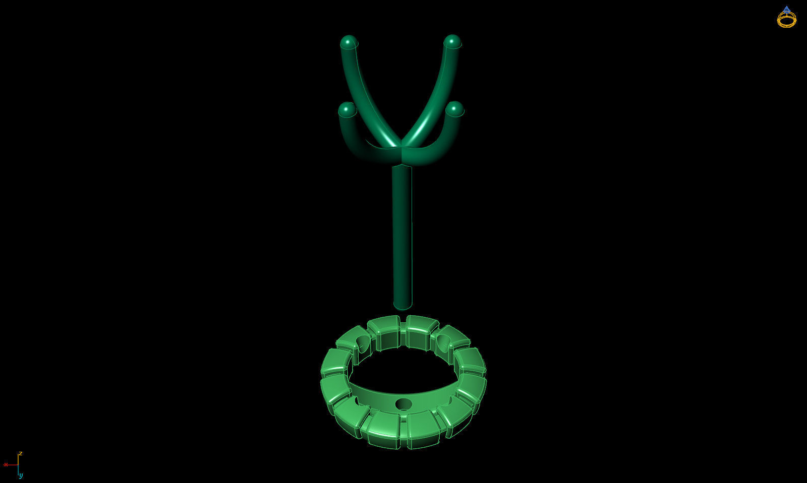 Halo studs without side stones E 0036 printable 3d model 3D print model_22