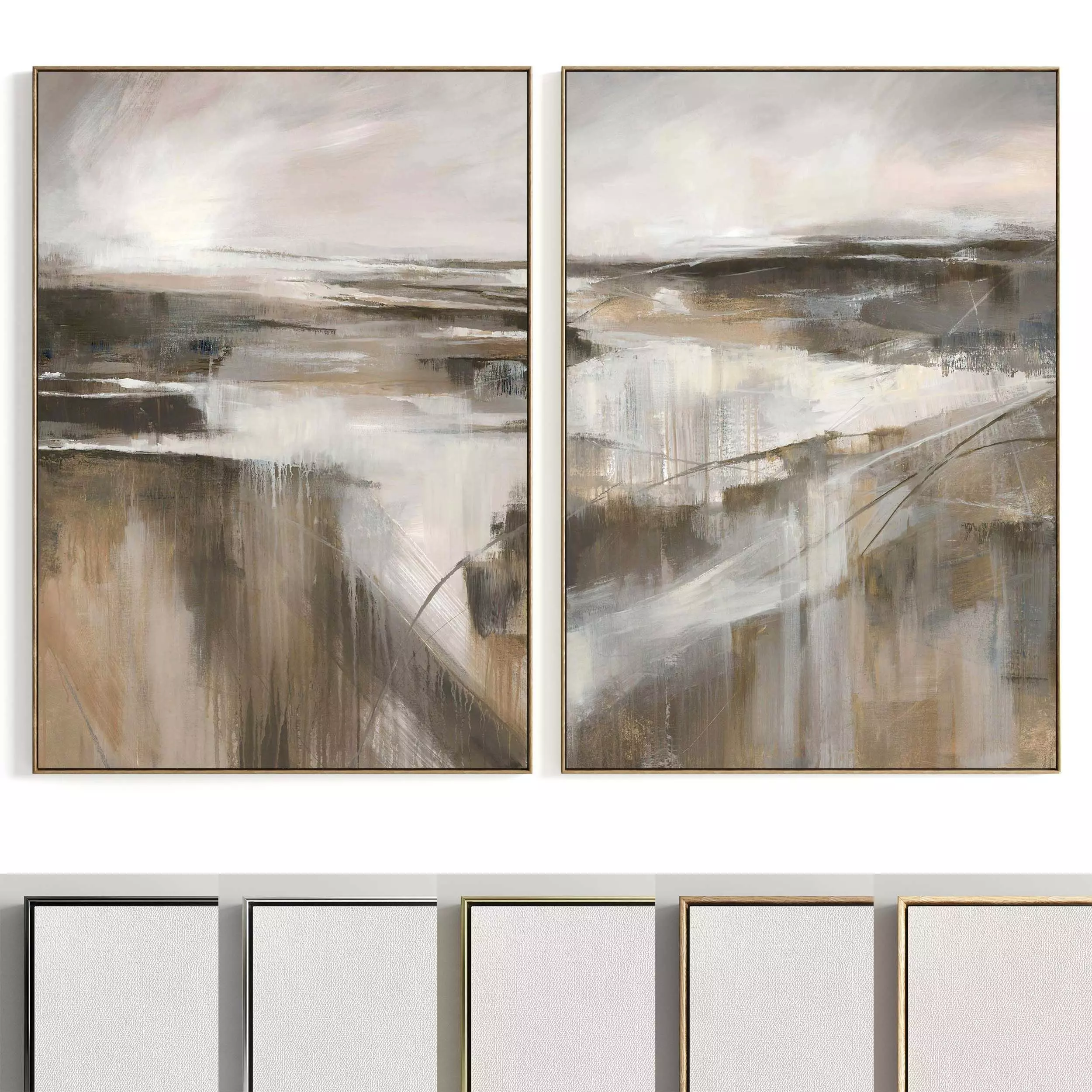 Plaster Two Photo Frame 183 Low-poly 3D model_0