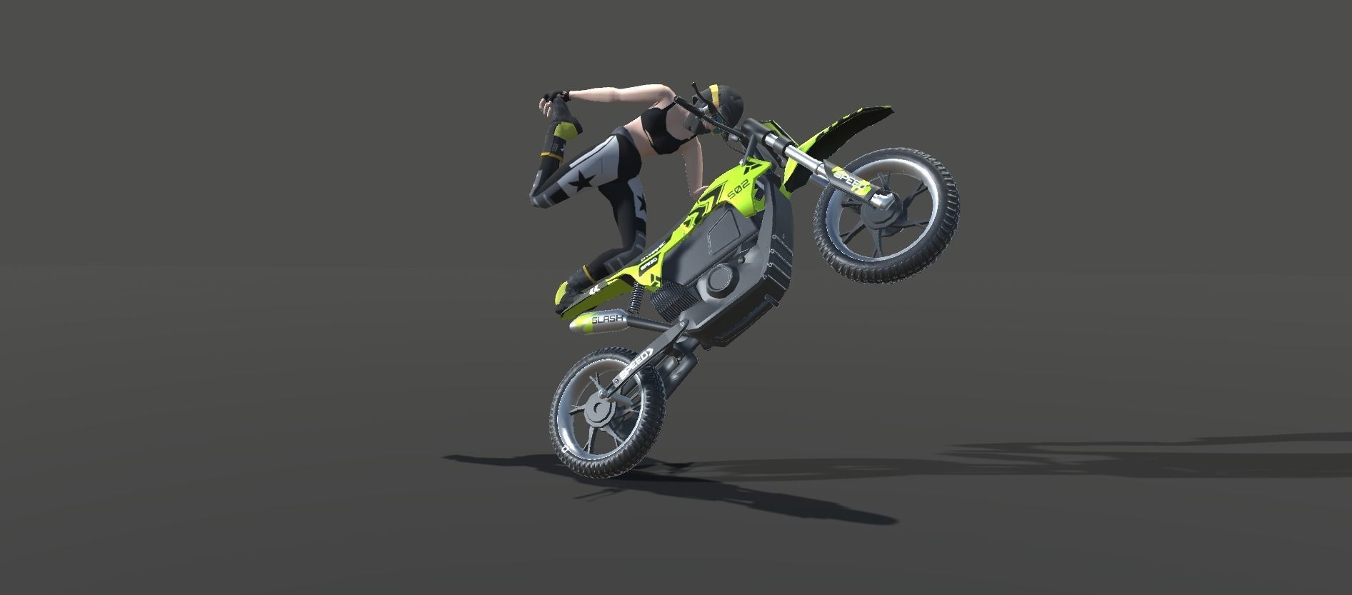 Dirt Bike Actions Low-poly 3D model_18