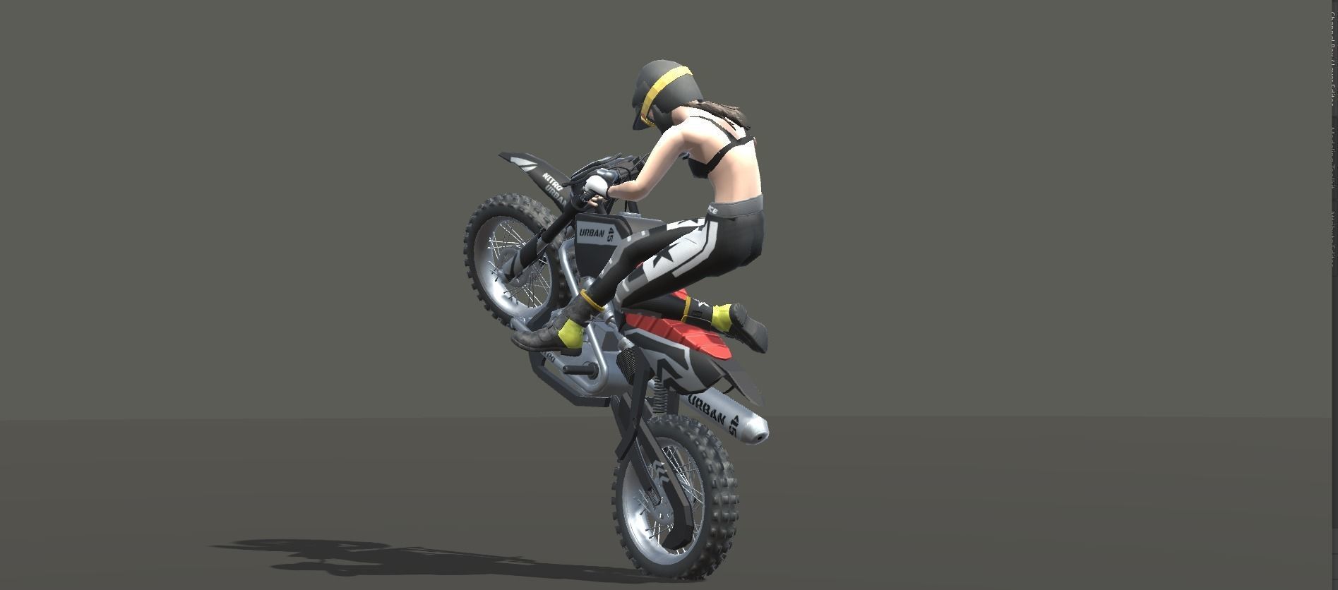 Dirt Bike Actions Low-poly 3D model_21