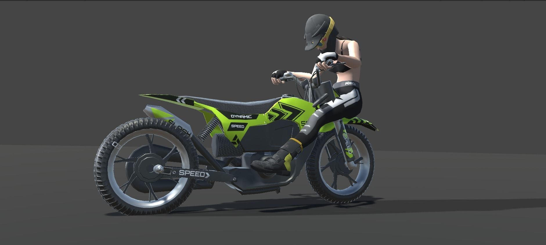 Dirt Bike Actions Low-poly 3D model_16