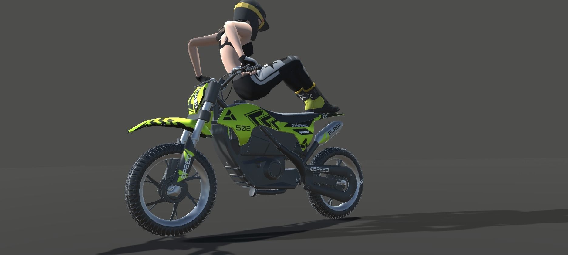 Dirt Bike Actions Low-poly 3D model_19