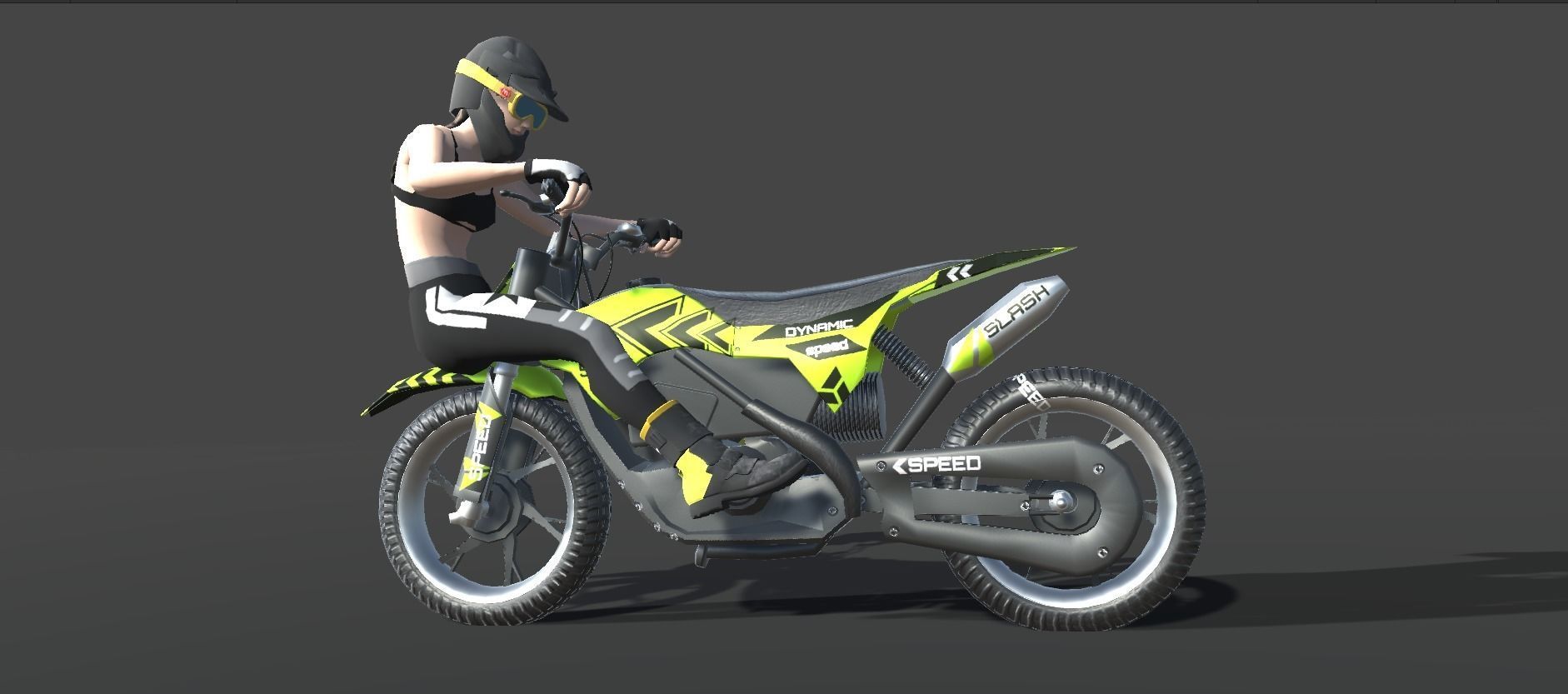 Dirt Bike Actions Low-poly 3D model_15