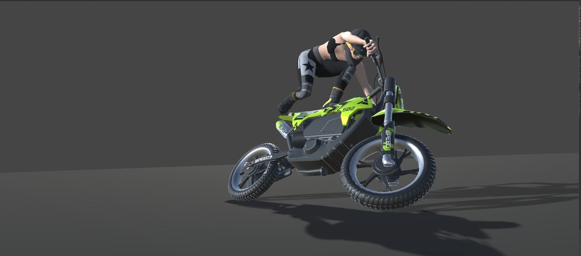 Dirt Bike Actions Low-poly 3D model_14