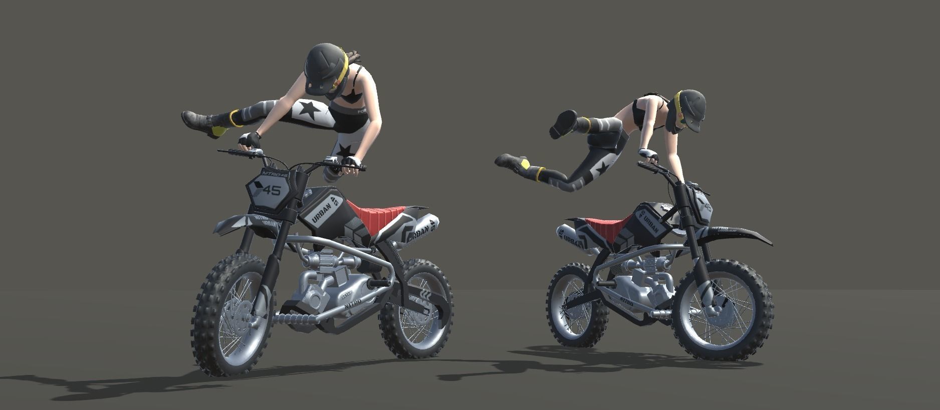 Dirt Bike Actions Low-poly 3D model_20