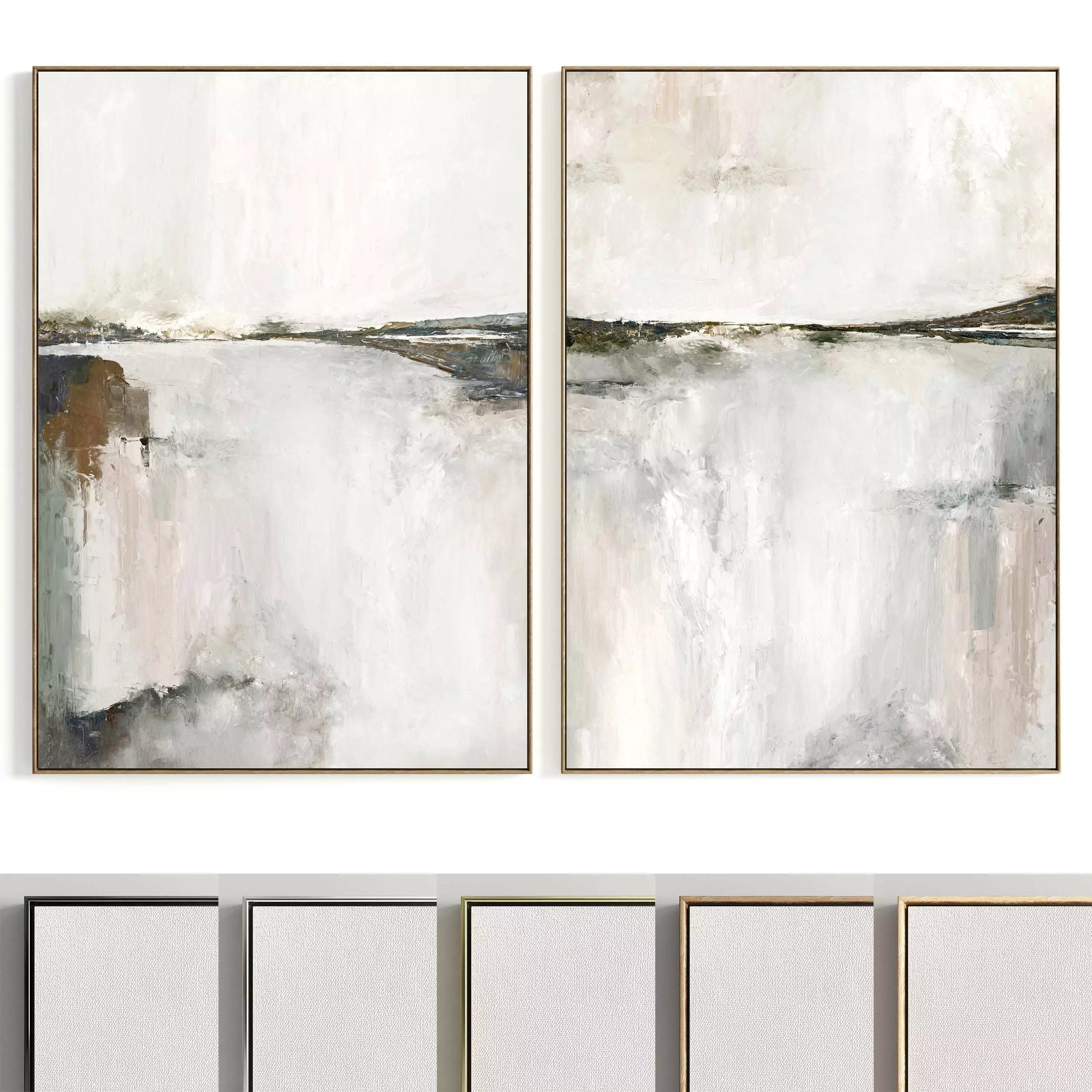 Plaster Two Photo Frame 186 Low-poly 3D model_0