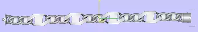 Plain Gold Unique Cuban Miami Bracelet Necklace Jewelry  3D print model