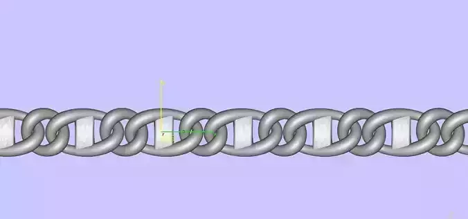 CUBAN LINK CHAIN PLAIN GOLD BRACELET OR NECKLACE 3D print model 3D print model