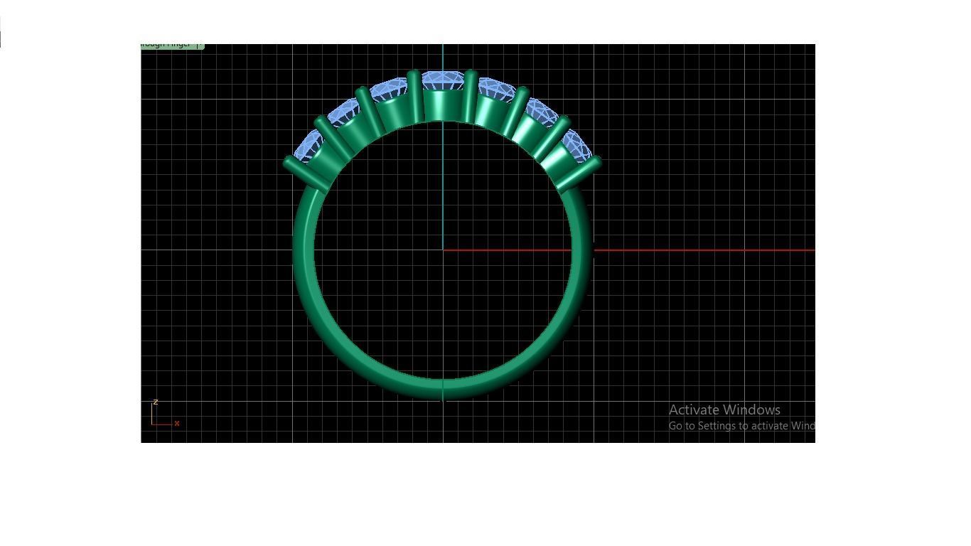 Engagement ring 3D print model_3
